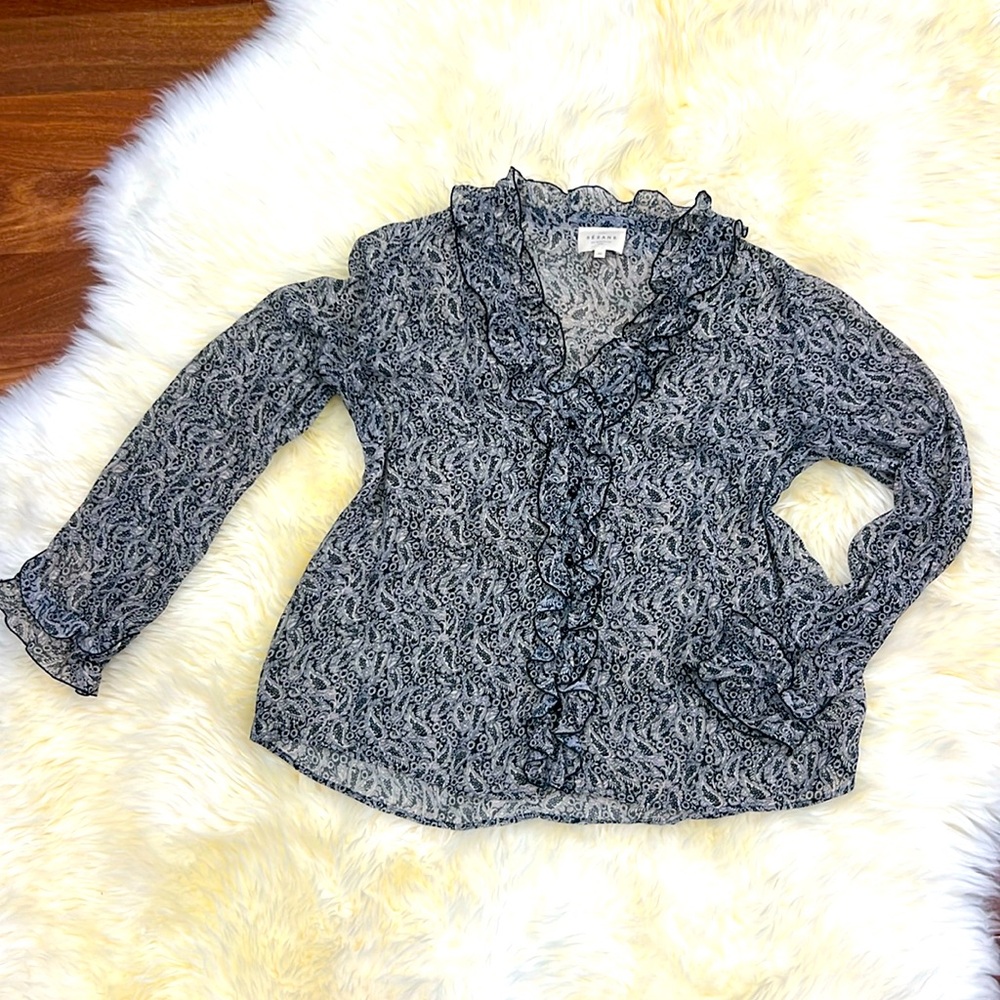 Sezane Cowl Neck Blouse